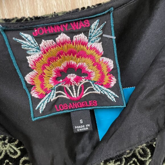 Johnny Was Black Print top size Small - Picture 2 of 6